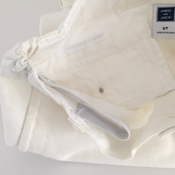 Boys Easter Janie & Jack Size 2T Spring Summer White Classic Cuffed Pants - Picture 6 of 8
